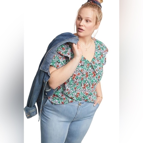 ANTHROPOLOGIE Maeve Austen Collared Blouse - Picture 4 of 15